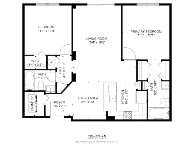 1801 N Flagler Dr Unit 622, West Palm Beach, FL 33407 - home floor plan