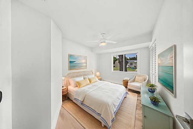 948 Canal Cir, Sebastian, FL 32958 - bedroom featuring light wood-style flooring and a ceiling fan