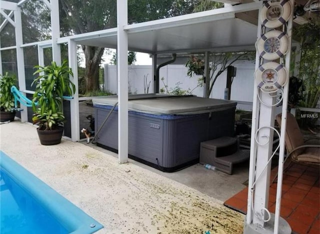 948 Canal Cir, Sebastian, FL 32958 - view of patio / terrace featuring a hot tub