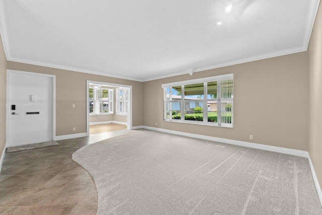 1012 Circle Ter E Unit A, Delray Beach, FL 33445 - spare room featuring crown molding and baseboards