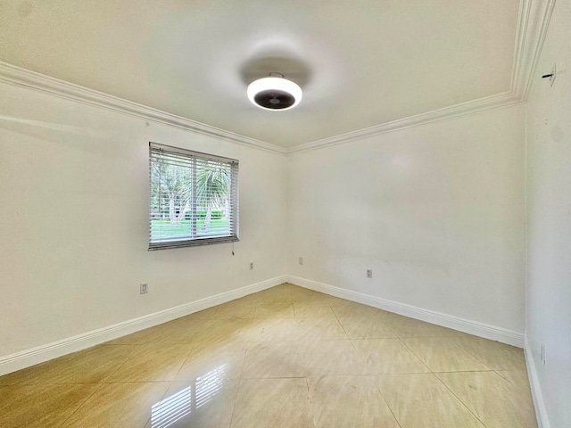 6074 Forest Hill Blvd Unit 107, West Palm Beach, FL 33415 - unfurnished room featuring ornamental molding, light tile patterned floors, and baseboards