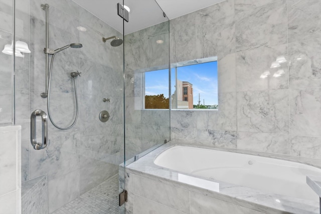 455 E Palmetto Park Rd Unit 3E, Boca Raton, FL 33432 - bathroom featuring a shower stall and a bath