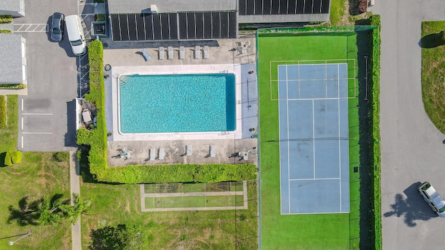 2641 Gately Dr W Unit 1003, West Palm Beach, FL 33415 - bird's eye view of a pool area
