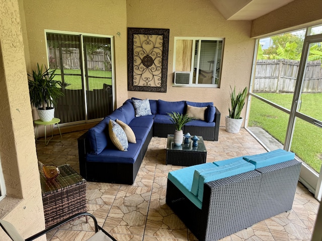 1710 SW Columbia St, Port Saint Lucie, FL 34987 - sunroom with an outdoor hangout area