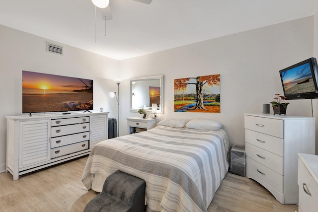 1232 W Club Dr W Unit D, Delray Beach, FL 33445 - bedroom featuring light wood finished floors and ceiling fan
