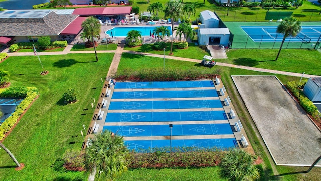 1232 W Club Dr W Unit D, Delray Beach, FL 33445 - bird's eye view of a pool