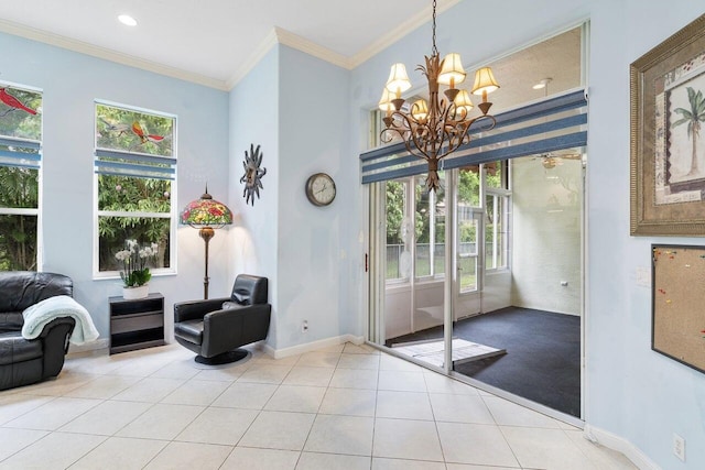 8351 Mastic Cay, West Palm Beach, FL 33411 - community lobby with ornamental molding and recessed lighting