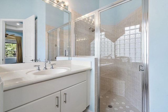 8351 Mastic Cay, West Palm Beach, FL 33411 - bathroom featuring vanity and a stall shower