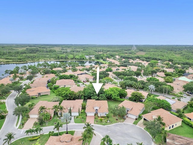 8351 Mastic Cay, West Palm Beach, FL 33411 - aerial perspective of suburban area featuring a nearby body of water