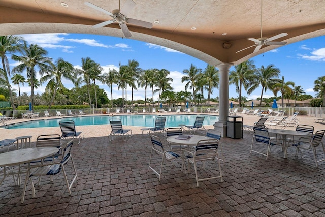 8351 Mastic Cay, West Palm Beach, FL 33411 - community pool with a ceiling fan