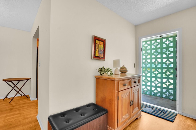 5229 Lakefront Blvd Unit A, Delray Beach, FL 33484 - foyer featuring light wood-style flooring and a textured ceiling
