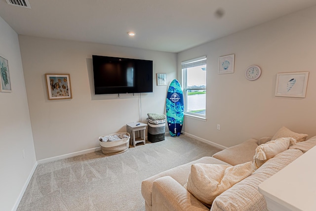 9351 SW Serapis Way, Port Saint Lucie, FL 34987 - carpeted living area featuring baseboards and recessed lighting