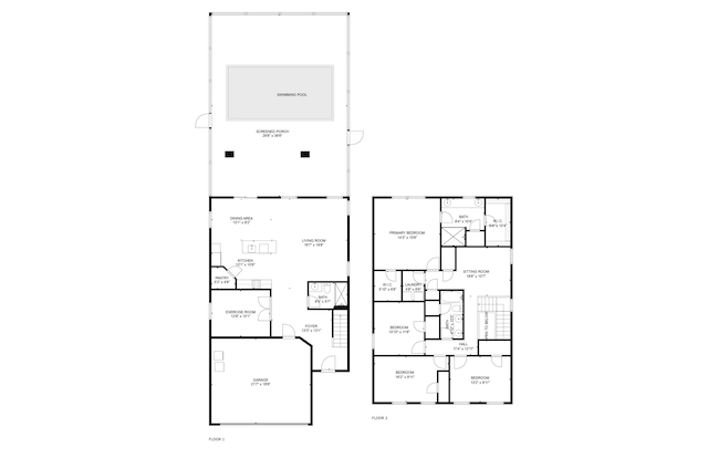 9351 SW Serapis Way, Port Saint Lucie, FL 34987 - floor plan / room layout
