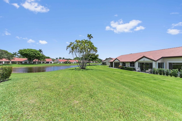8178 Mooring Cir, Boynton Beach, FL 33472 - view of green lawn with a water view