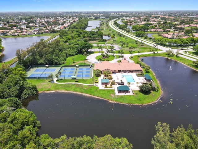 8178 Mooring Cir, Boynton Beach, FL 33472 - drone / aerial view of a nearby body of water and a pool