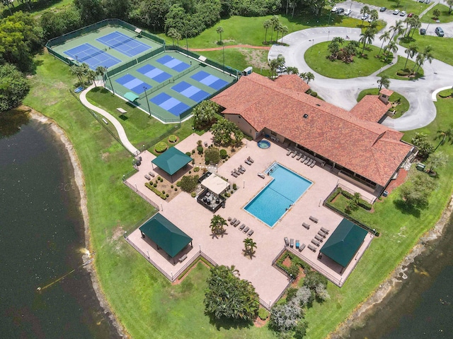 8178 Mooring Cir, Boynton Beach, FL 33472 - aerial view of a pool area
