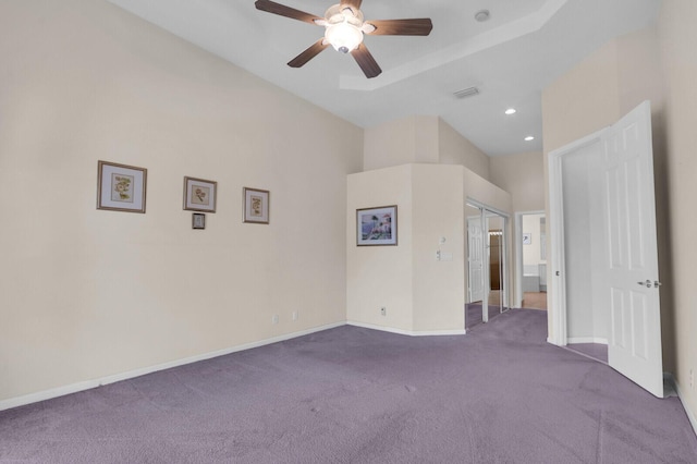 7144 Demedici Cir, Delray Beach, FL 33446 - unfurnished bedroom with carpet, recessed lighting, and a ceiling fan