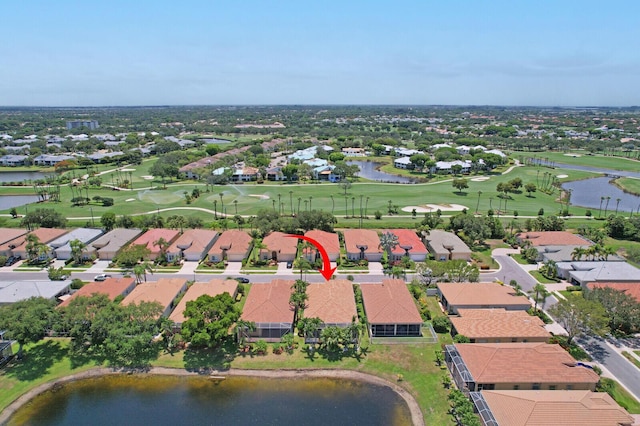 7144 Demedici Cir, Delray Beach, FL 33446 - aerial view of property and surrounding area with nearby suburban area and a local golf course