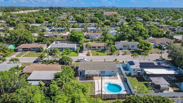 1715 12th Ave N, Lake Worth Beach, FL 33460 - aerial perspective of suburban area featuring a pool area
