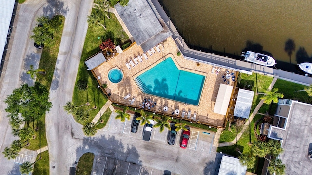 1950 SW Palm City Rd Unit 8302, Stuart, FL 34994 - drone / aerial view of a pool area