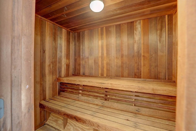 1950 SW Palm City Rd Unit 8302, Stuart, FL 34994 - sauna featuring wood ceiling and wooden walls