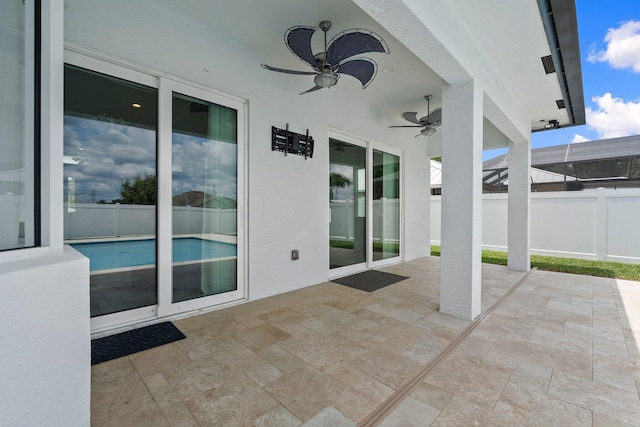 979 SW Mcdevitt Ave, Port Saint Lucie, FL 34953 - view of patio / terrace with a ceiling fan