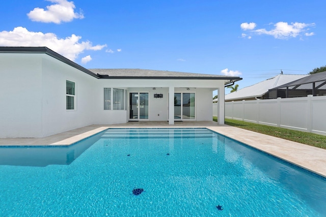 979 SW Mcdevitt Ave, Port Saint Lucie, FL 34953 - view of swimming pool with a patio and a ceiling fan