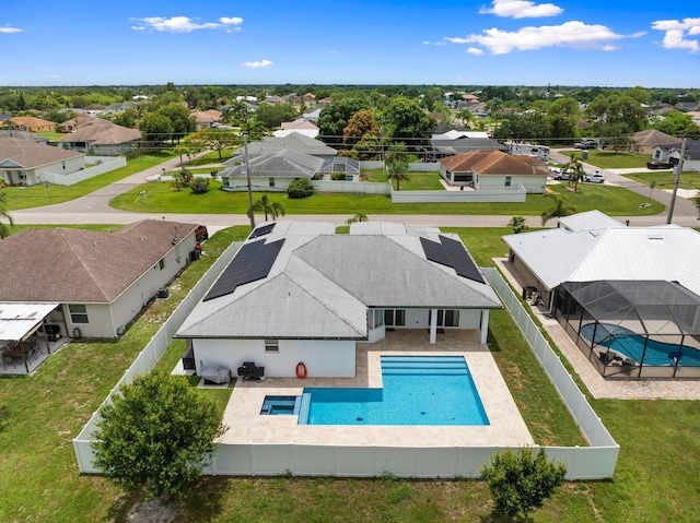 979 SW Mcdevitt Ave, Port Saint Lucie, FL 34953 - aerial perspective of suburban area with a pool area