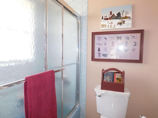 12022 W Greenway Dr Unit 201, Royal Palm Beach, FL 33411 - bathroom with toilet and enclosed tub / shower combo