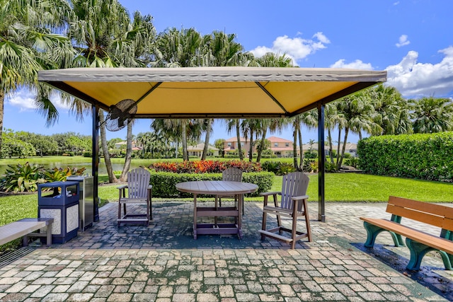 202 Isle Verde Way, Palm Beach Gardens, FL 33418 - view of patio / terrace featuring a gazebo