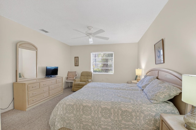 8644 Boca Dr, Boca Raton, FL 33433 - bedroom featuring carpet, a ceiling fan, and a textured ceiling
