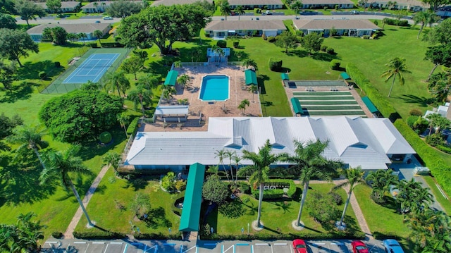 8644 Boca Dr, Boca Raton, FL 33433 - aerial perspective of suburban area with a pool area