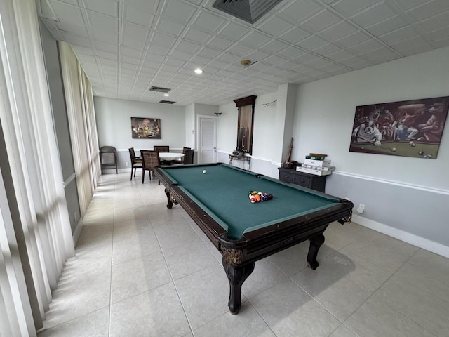 336 Golfview Rd Unit 706, North Palm Beach, FL 33408 - game room featuring billiards and light tile patterned floors