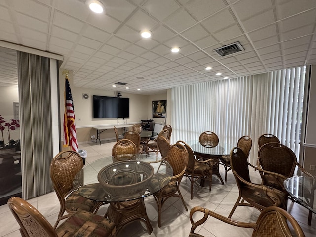 336 Golfview Rd Unit 706, North Palm Beach, FL 33408 - dining area with light tile patterned flooring and recessed lighting