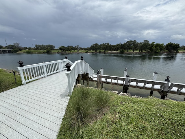 336 Golfview Rd Unit 706, North Palm Beach, FL 33408 - dock area featuring a water view