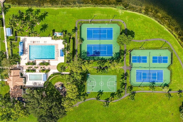 7465 Rockbridge Cir, Lake Worth, FL 33467 - drone / aerial view of a pool