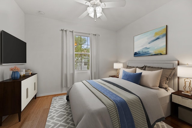 474 Francesca Ridge Rd, Boynton Beach, FL 33435 - bedroom featuring wood finished floors, ceiling fan, and baseboards