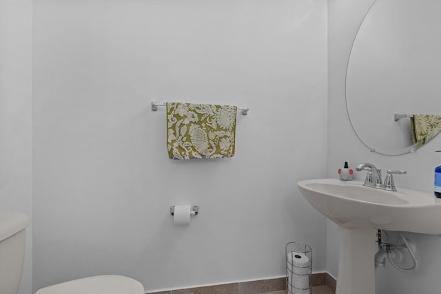 474 Francesca Ridge Rd, Boynton Beach, FL 33435 - half bathroom with toilet, baseboards, and tile patterned flooring