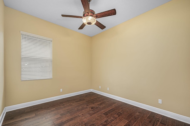 18006 SW Cosenza Way, Port Saint Lucie, FL 34987 - unfurnished room with dark wood-type flooring, baseboards, and ceiling fan