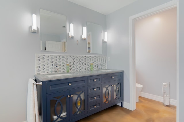 1026 Center Stone Ln, Riviera Beach, FL 33404 - bathroom featuring decorative backsplash and double vanity