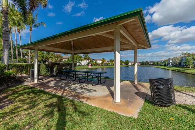 1026 Center Stone Ln, Riviera Beach, FL 33404 - view of community with a gazebo and a water view