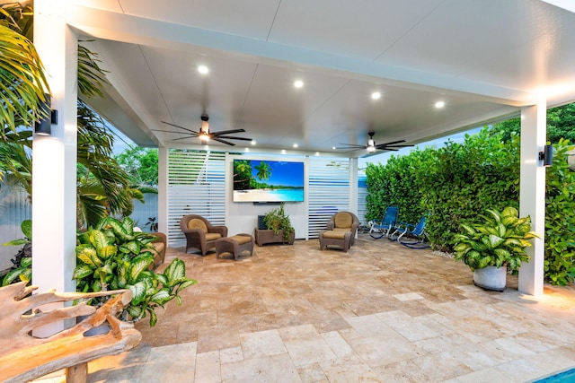 936 Upland Rd, West Palm Beach, FL 33401 - view of patio with a ceiling fan
