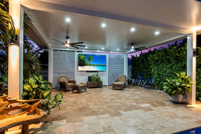 936 Upland Rd, West Palm Beach, FL 33401 - view of patio / terrace with a ceiling fan