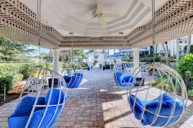 2373 NW 25th Way, Boca Raton, FL 33434 - view of patio / terrace featuring ceiling fan