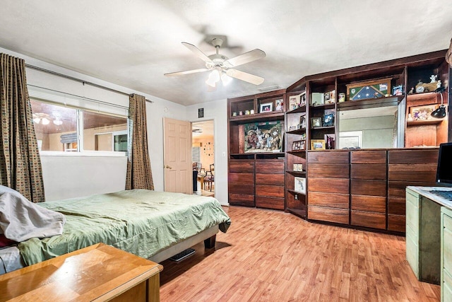 8330 NW 23rd St, Pembroke Pines, FL 33024 - bedroom with light wood-type flooring and ceiling fan