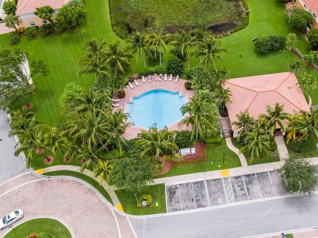 7359 Briella Dr, Boynton Beach, FL 33437 - drone / aerial view of a pool