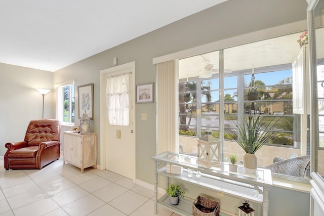 338 Pine Ridge Cir Unit B-1, Greenacres, FL 33463 - foyer featuring baseboards and light tile patterned floors
