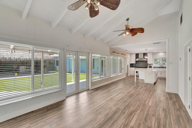 1220 N Swinton Ave, Delray Beach, FL 33444 - unfurnished sunroom featuring french doors