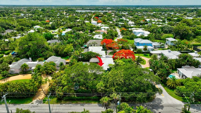 1220 N Swinton Ave, Delray Beach, FL 33444 - aerial view of residential area with a tree filled landscape