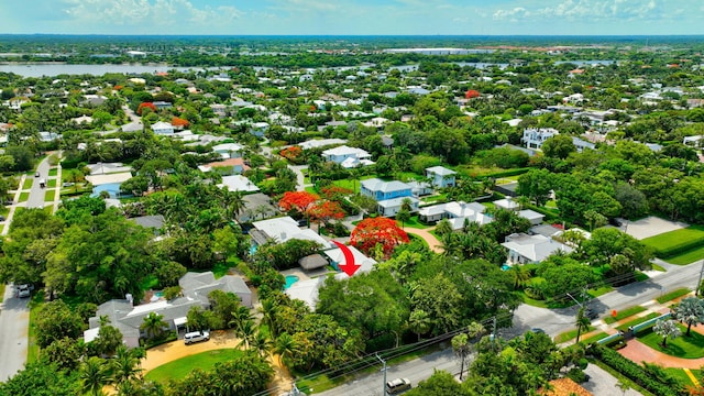 1220 N Swinton Ave, Delray Beach, FL 33444 - aerial view of residential area with a nearby body of water